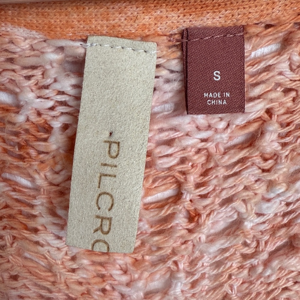 Anthropologie Pilcro Christian V-Neck Sweater Chunky Pullover Knit W1990 Sz S - Picture 8 of 12